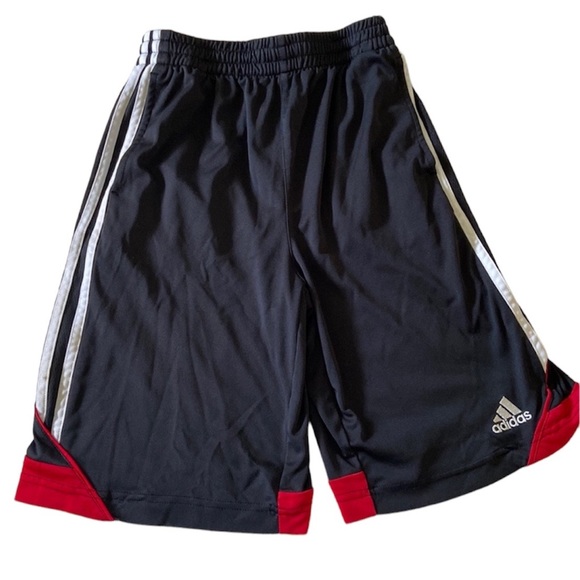 adidas Other - Adidas Black & Red Pull on Elastic waistband Athletic shorts size M (10/12)